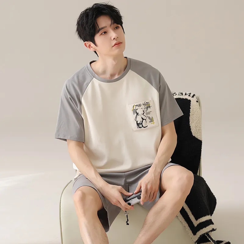 Qiao Ni Tong Pajama Set Men's Image Color-3