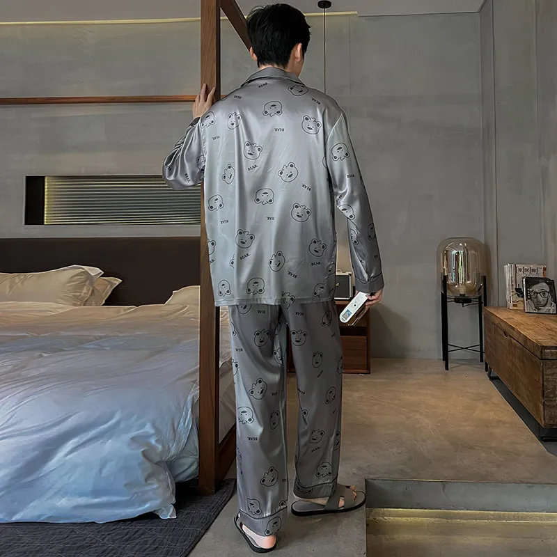 Qiao Ni Tong Pajama Set Men's Premium Black-16