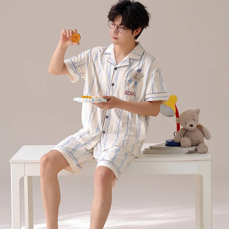 Qiao Ni Tong Pajama Set Men's Image Color-5