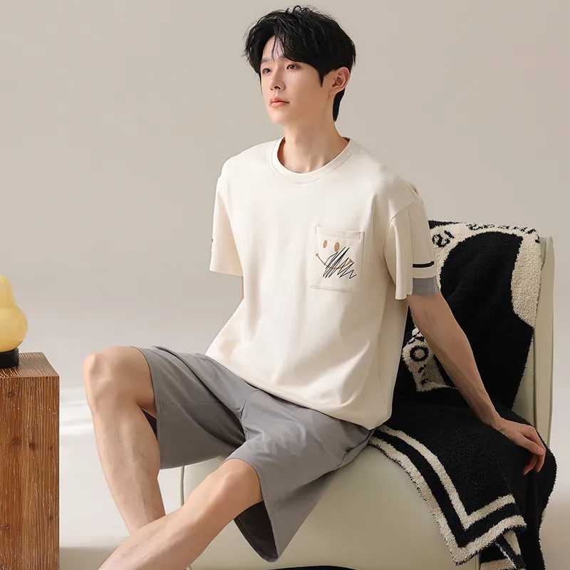Qiao Ni Tong Pajama Set Men's Image Color-3