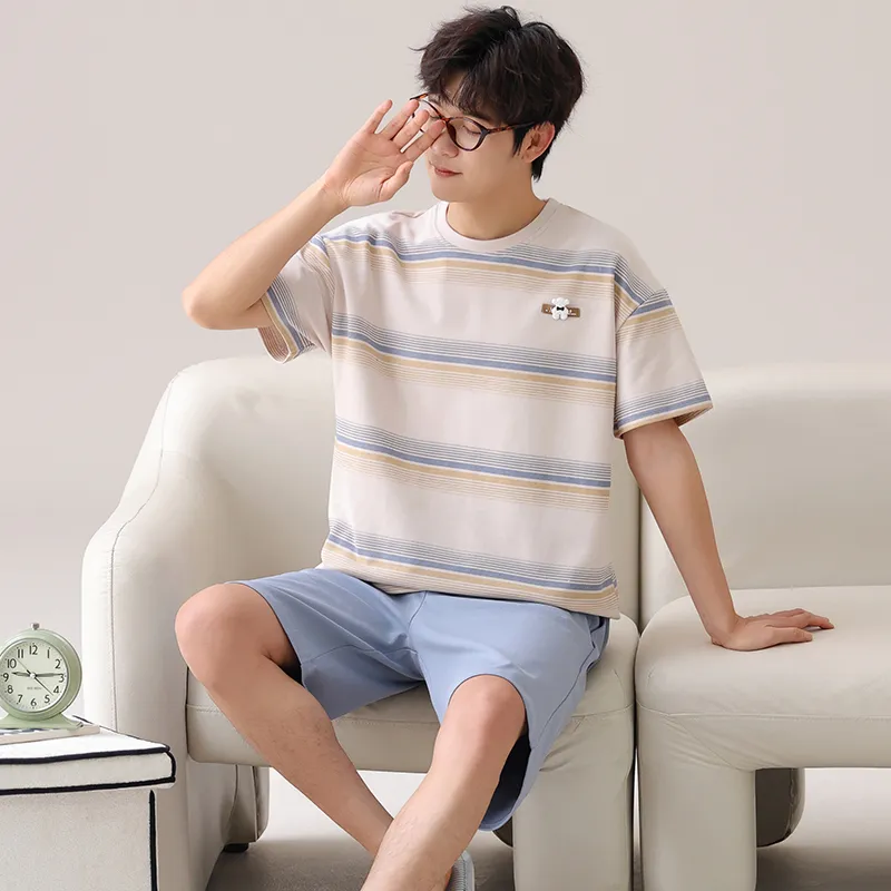 Qiao Ni Tong Pajama Set Men's Image Color-3
