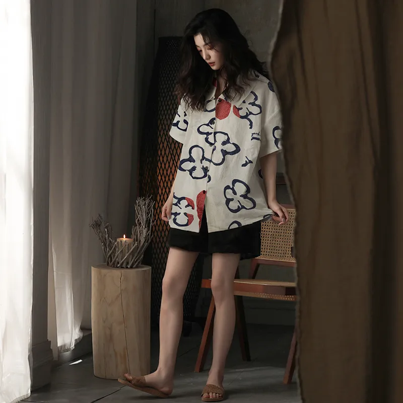 Qiao Ni Tong Pajama Set Women's Image Color-5