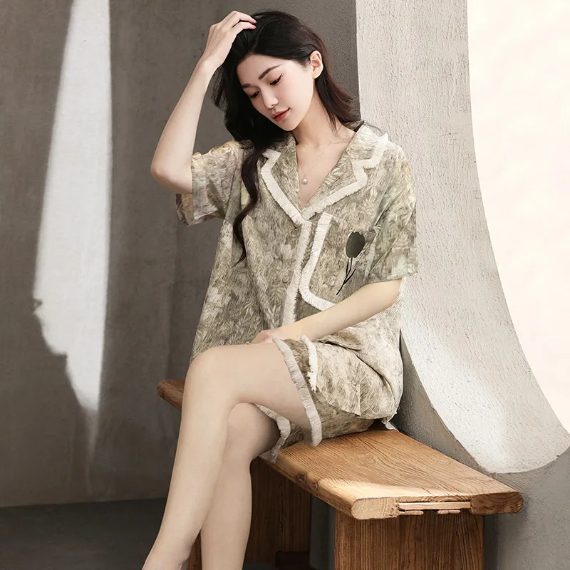Qiao Ni Tong Pajama Set Women's Image Color-2