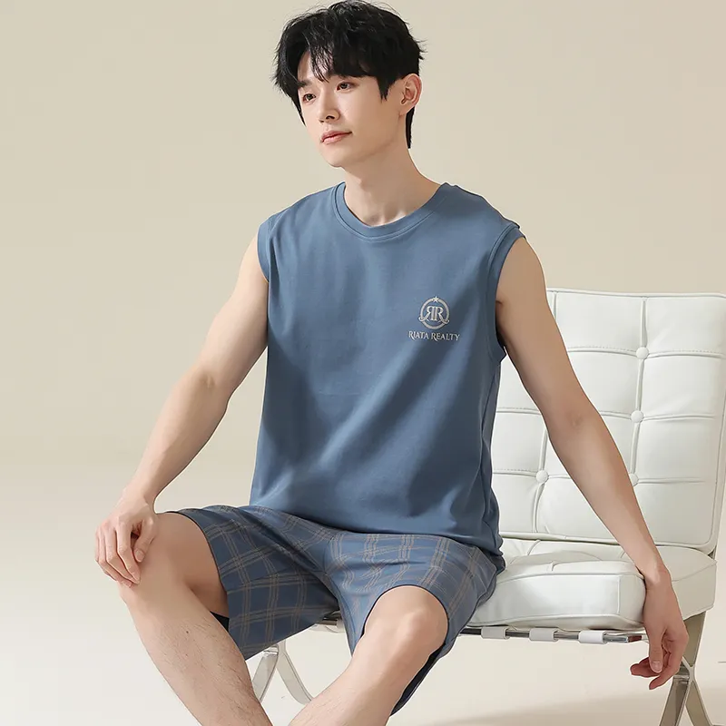 Qiao Ni Tong Pajama Set Men's Image Color-3