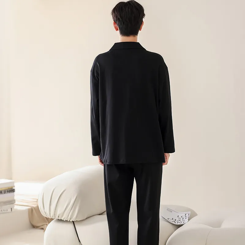 Qiao Ni Tong Pajama Set Men's Black-2