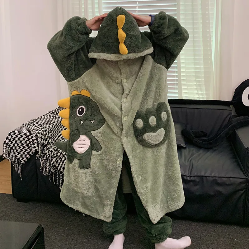 Qiao Ni Tong Pajama Set Men's Green-1