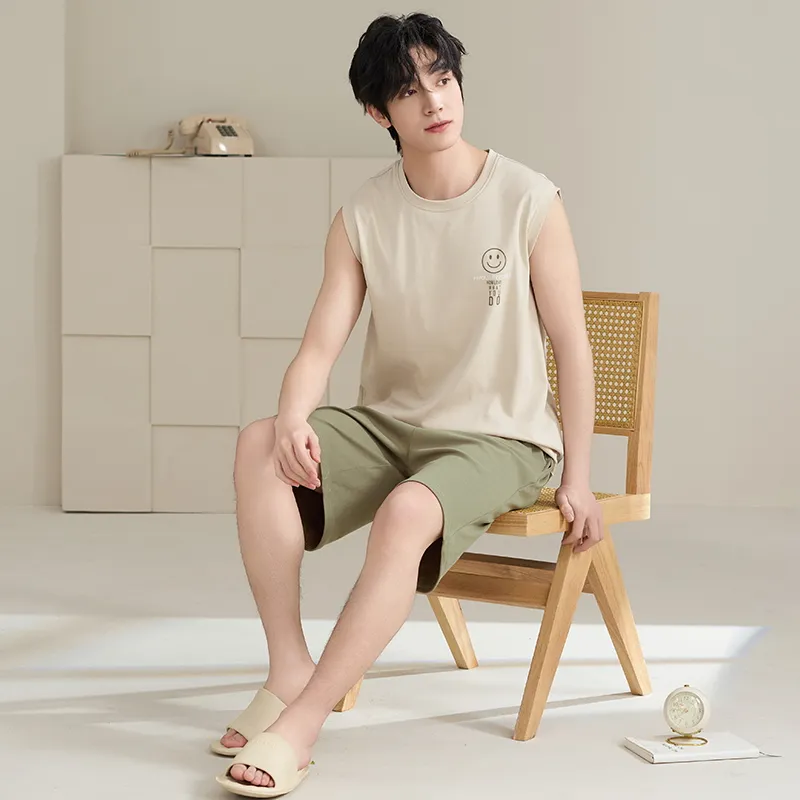 Qiao Ni Tong Pajama Set Men's Image Color-2