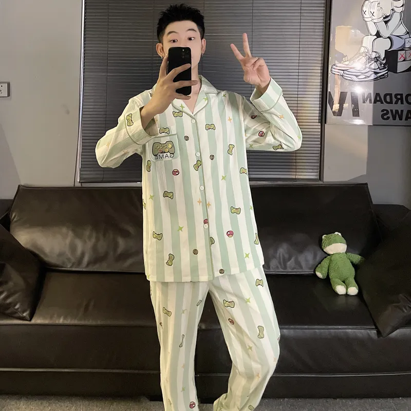 Qiao Ni Tong Pajama Set Men's Image Color-4