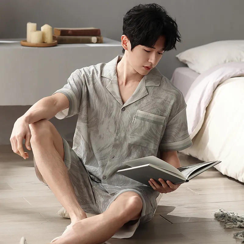 Qiao Ni Tong Pajama Set Men's Image Color-5