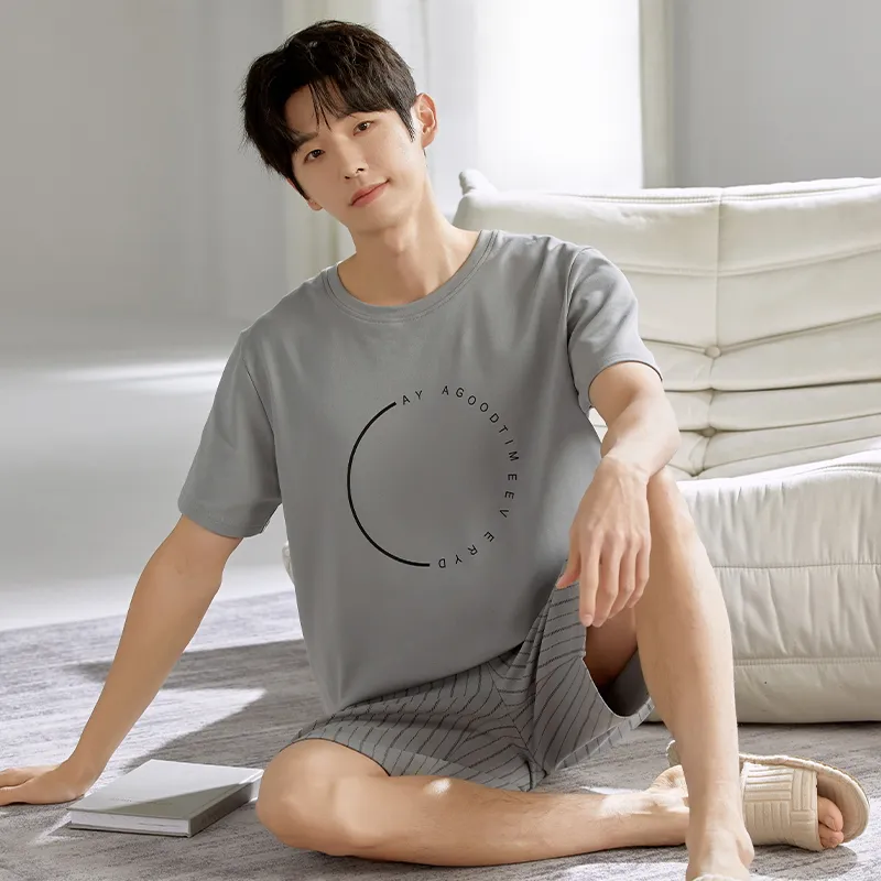 Qiao Ni Tong Pajama Set Men's Image Color-6