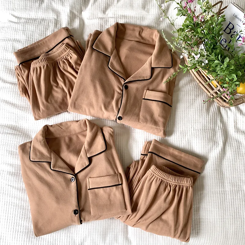 Qiao Ni Tong Pajama Set Unisex Chocolate-6