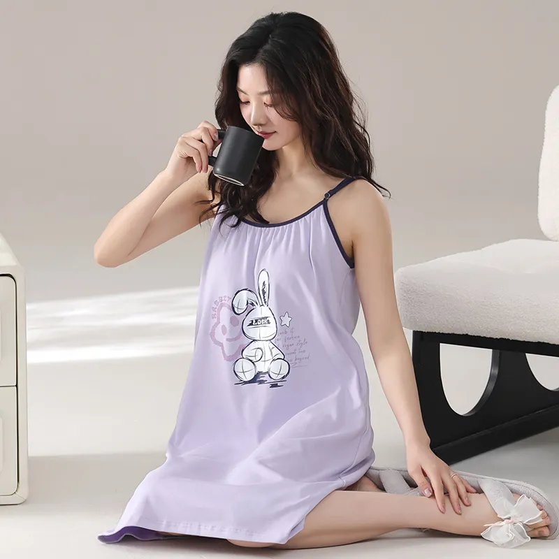 Qiao Ni Tong Women's Nightgowns-5