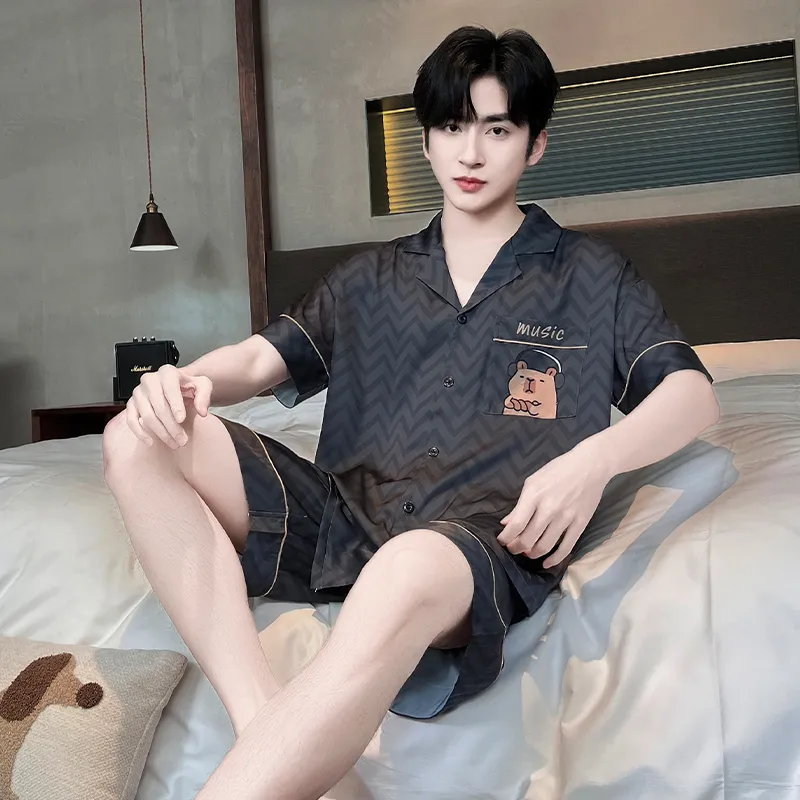 Qiao Ni Tong Pajama Set Men's Image Color-3
