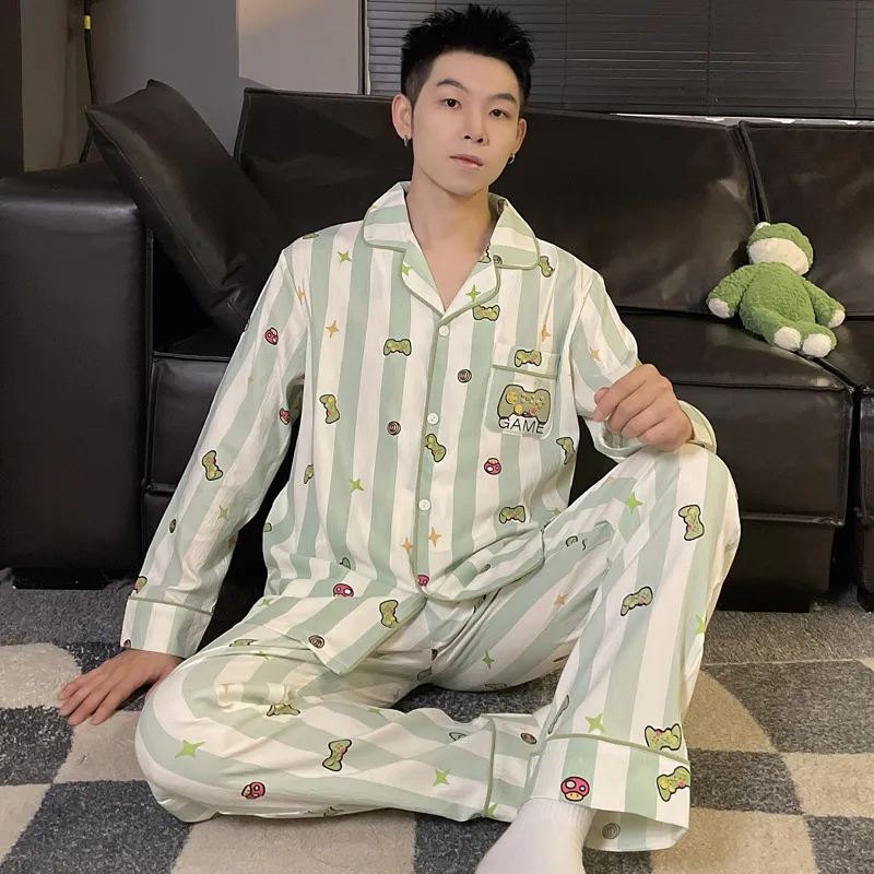 Qiao Ni Tong Pajama Set Men's Image Color-3