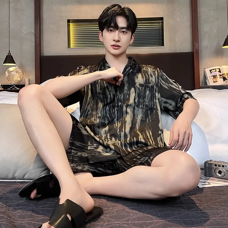 Qiao Ni Tong Pajama Set Men's Image Color-1