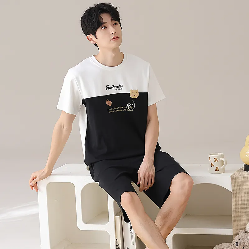 Qiao Ni Tong Pajama Set Men's Image Color-2
