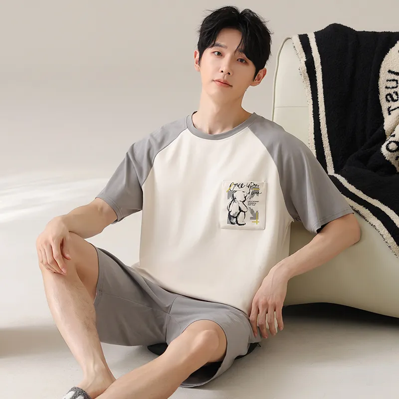 Qiao Ni Tong Pajama Set Men's Image Color-1