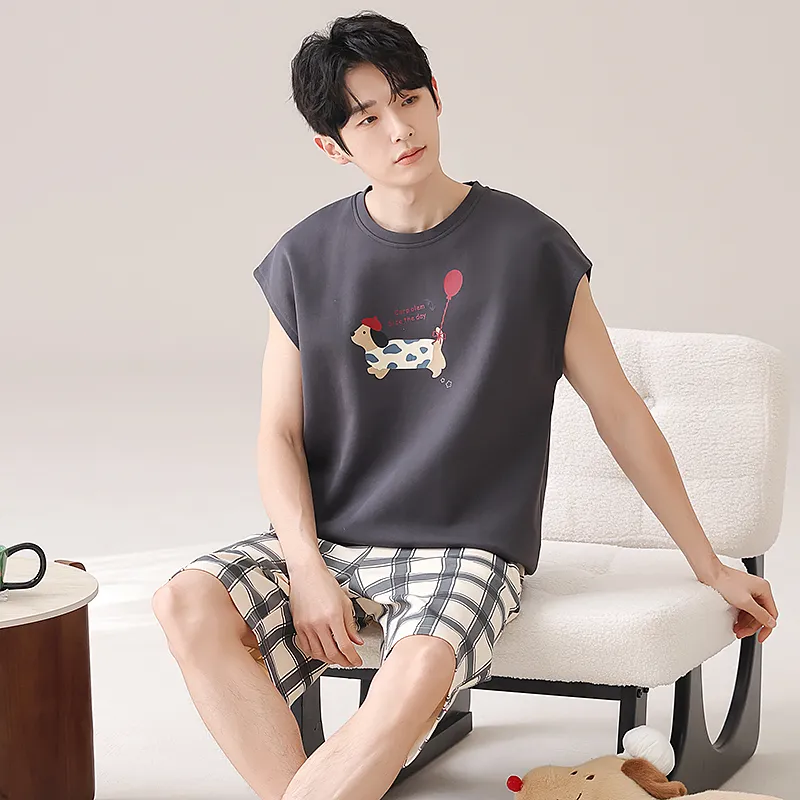 Qiao Ni Tong Pajama Set Men's Image Color-5