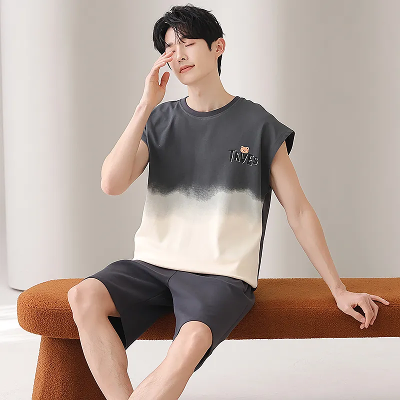 Qiao Ni Tong Pajama Set Men's Image Color-3