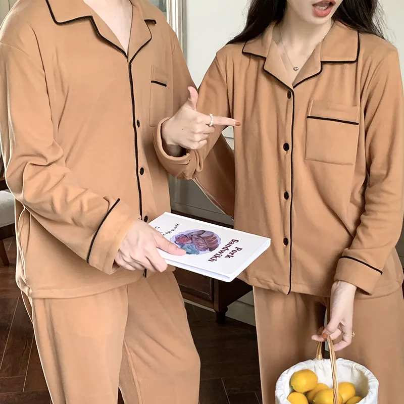 Qiao Ni Tong Pajama Set Unisex Chocolate-3