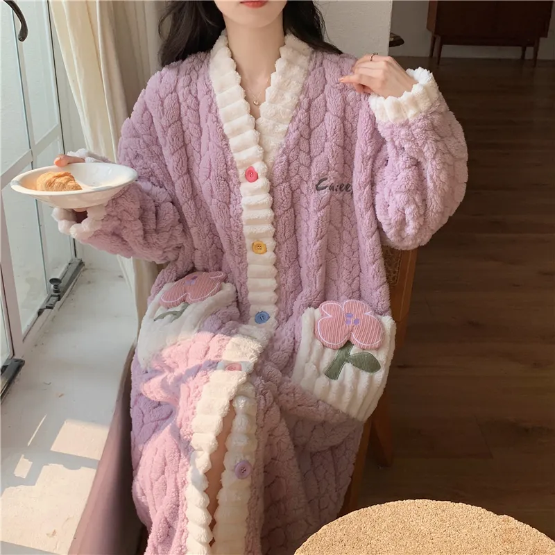 Qiao Ni Tong Pajama Robe Women's Image Color-1