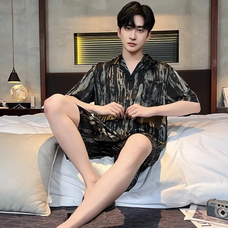 Qiao Ni Tong Pajama Set Men's Image Color-2