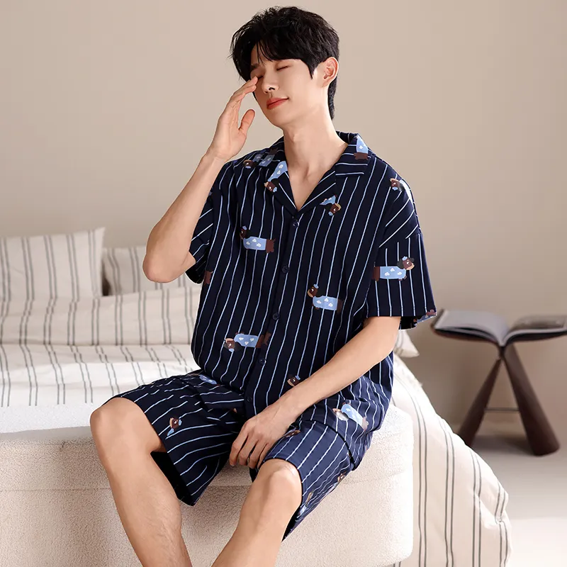 Qiao Ni Tong Pajama Set Men's Image Color-3