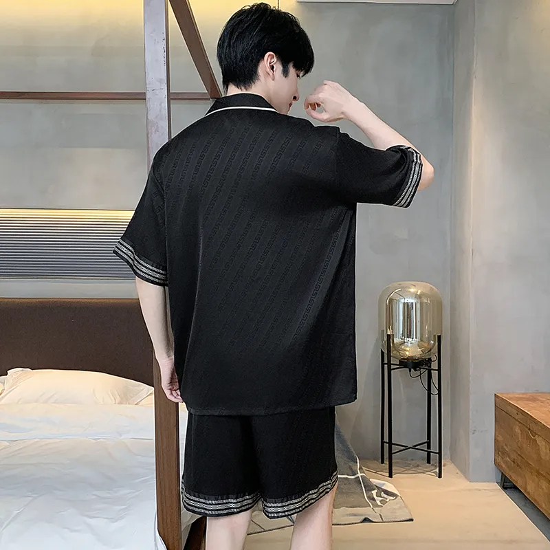 Qiao Ni Tong Pajama Set Men's Premium Black-5
