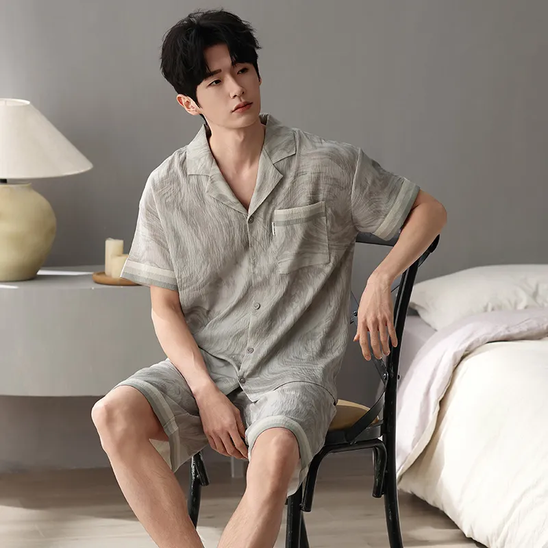 Qiao Ni Tong Pajama Set Men's Image Color-3
