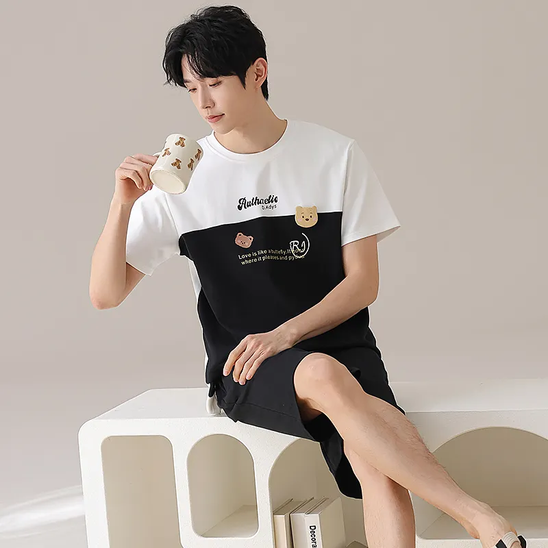 Qiao Ni Tong Pajama Set Men's Image Color-5