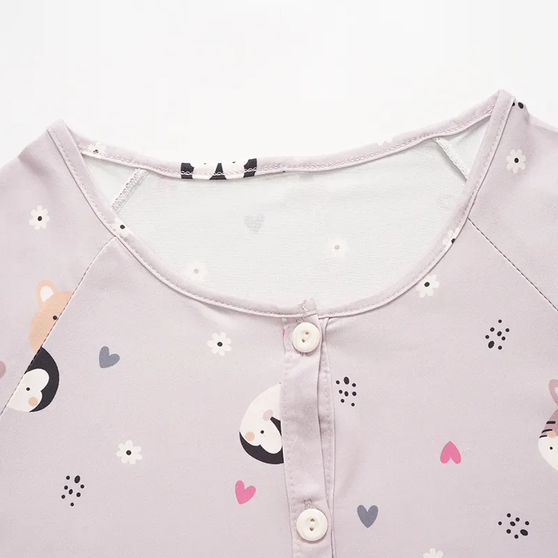Qiao Ni Tong Pajama Set Women's Pink-2