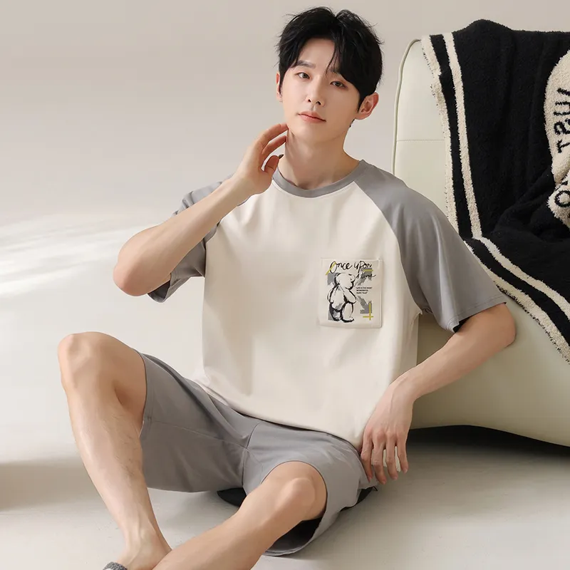 Qiao Ni Tong Pajama Set Men's Image Color-2