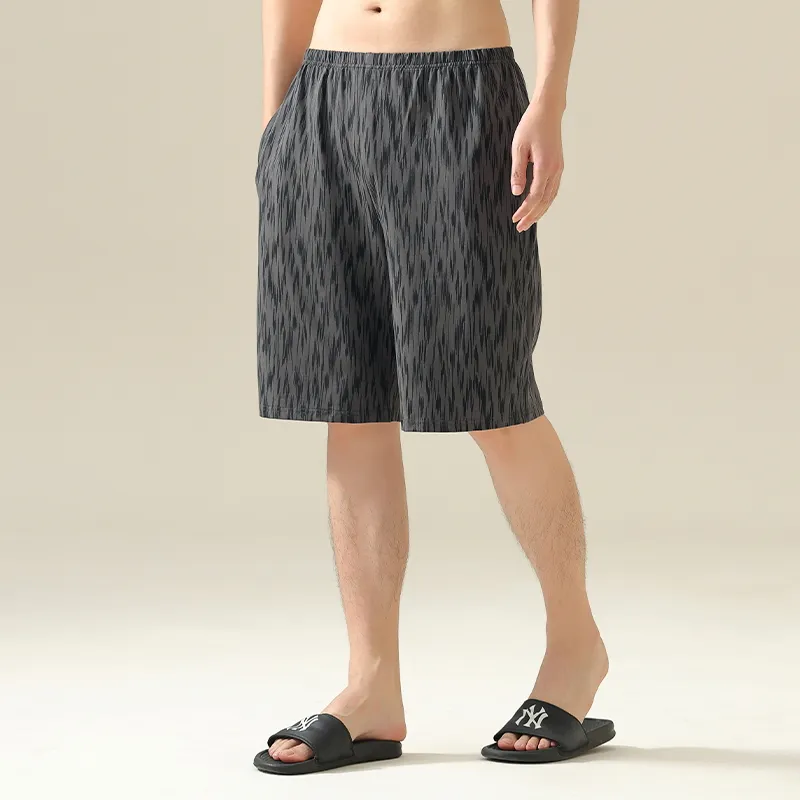 Qiao Ni Tong Pajama Pants Men's Dark Gray-4