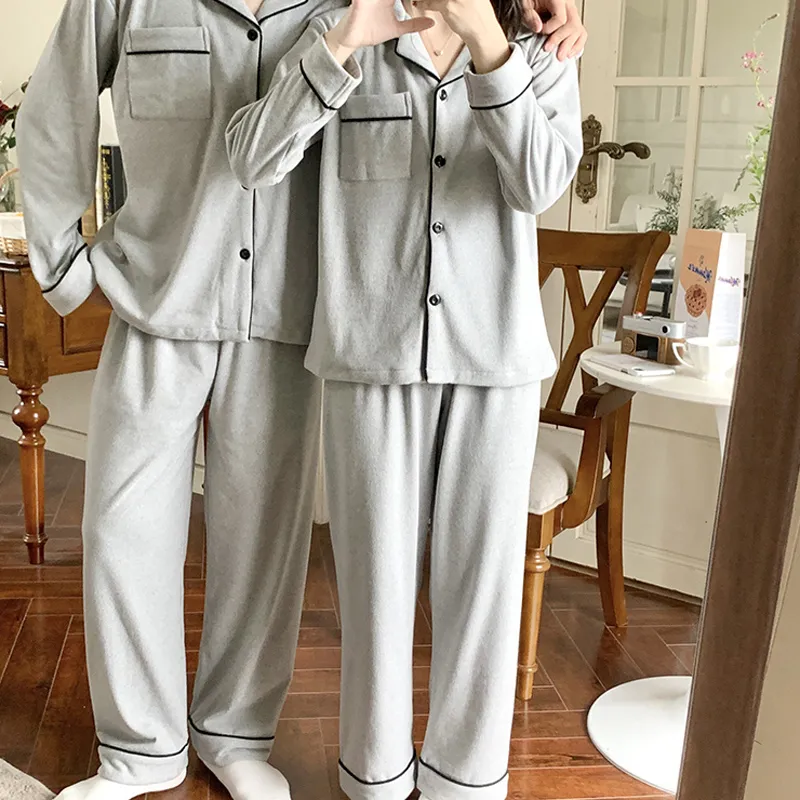 Qiao Ni Tong Pajama Set Unisex Gentleman Gray-1