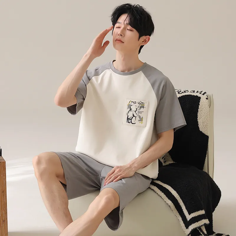 Qiao Ni Tong Pajama Set Men's Image Color-5