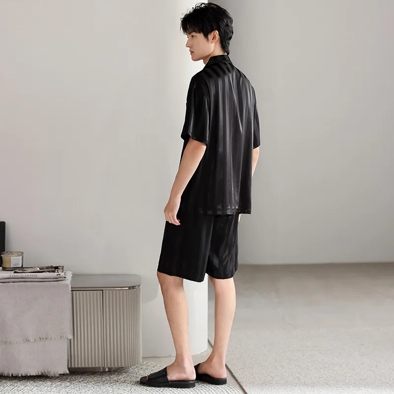 Qiao Ni Tong Pajama Set Men's Black-5