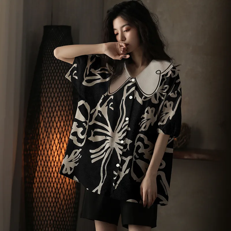 Qiao Ni Tong Pajama Set Women's Image Color-5