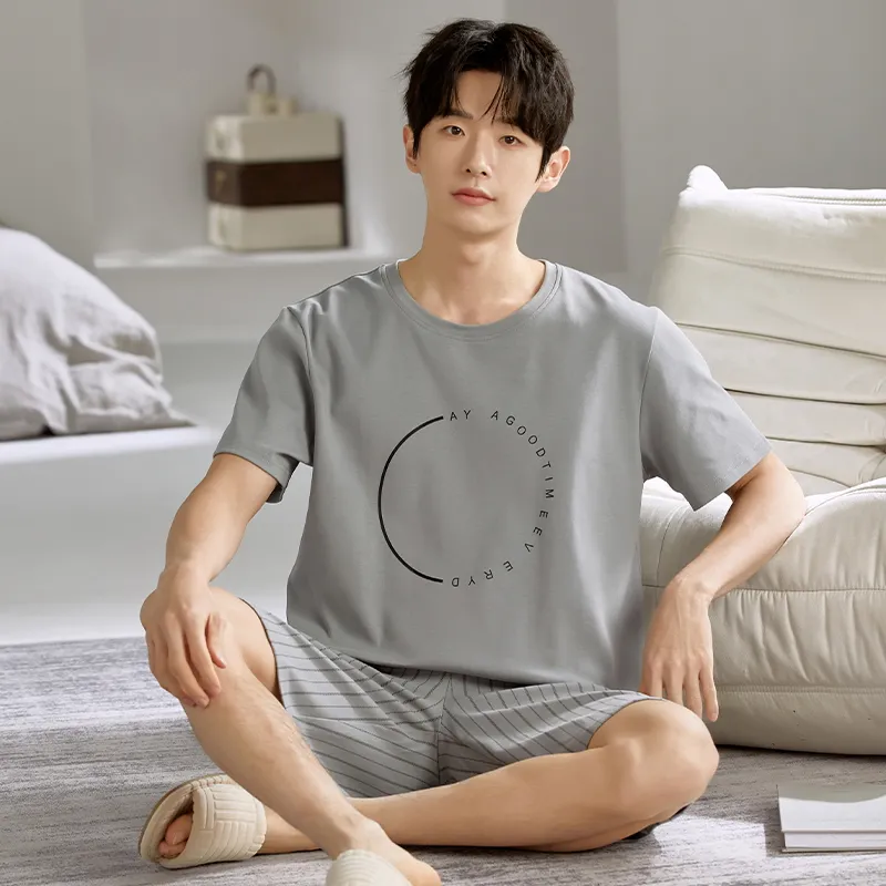 Qiao Ni Tong Pajama Set Men's Image Color-4