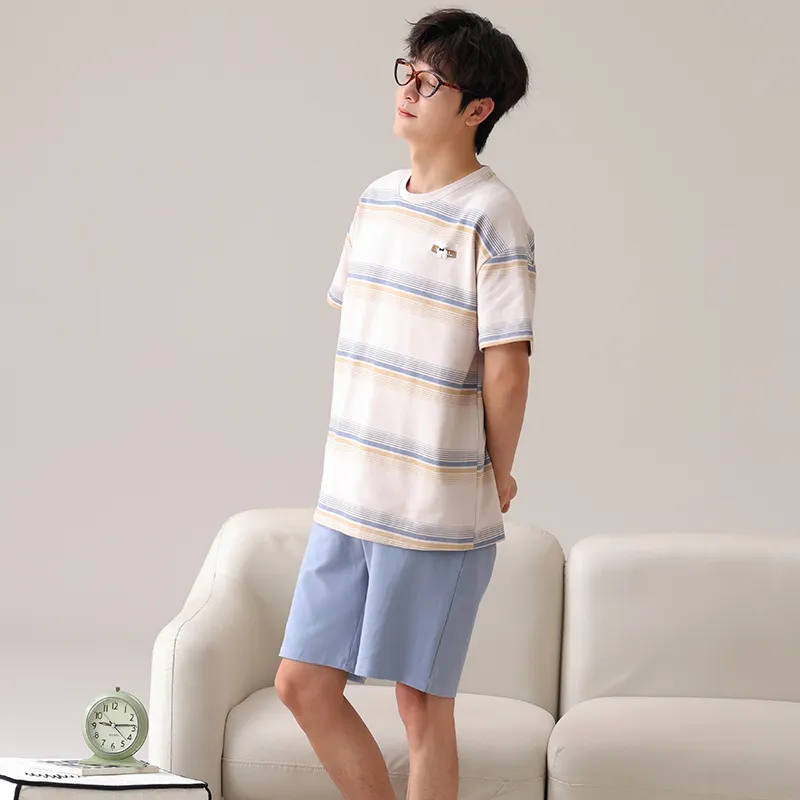 Qiao Ni Tong Pajama Set Men's Image Color-6