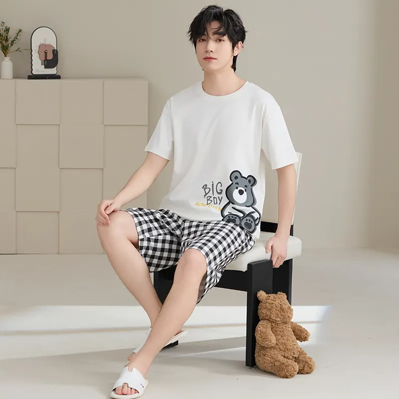 Qiao Ni Tong Pajama Set Men's Image Color-1