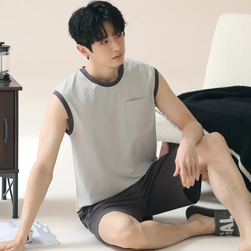 Qiao Ni Tong Pajama Set Men's Image Color-2
