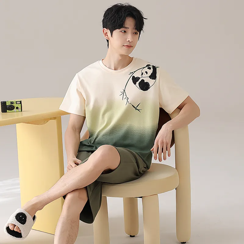 Qiao Ni Tong Pajama Set Men's Image Color-1