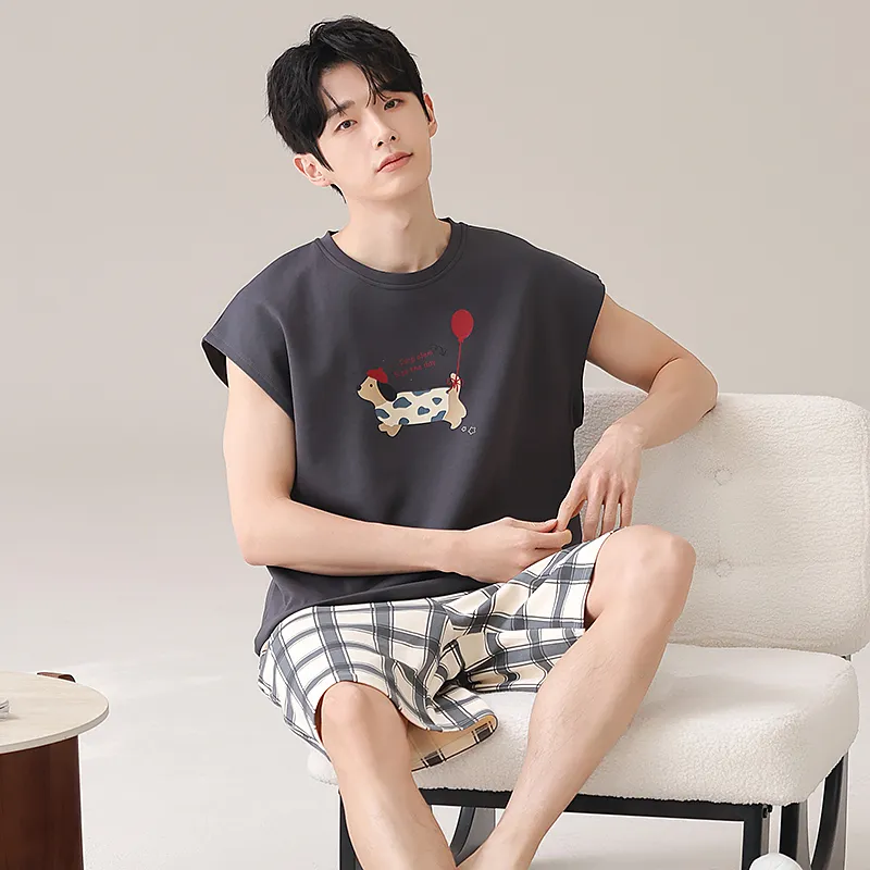 Qiao Ni Tong Pajama Set Men's Image Color-1