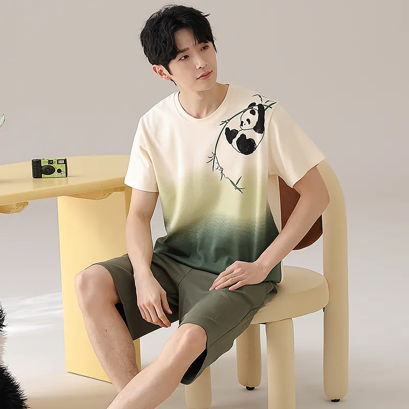 Qiao Ni Tong Pajama Set Men's Image Color-3