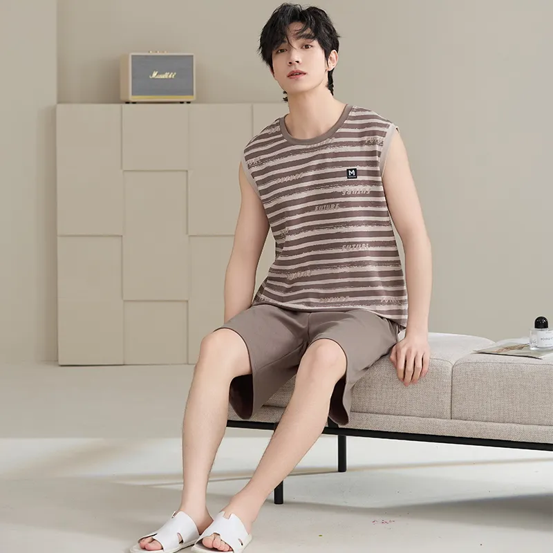 Qiao Ni Tong Pajama Set Men's Image Color-1