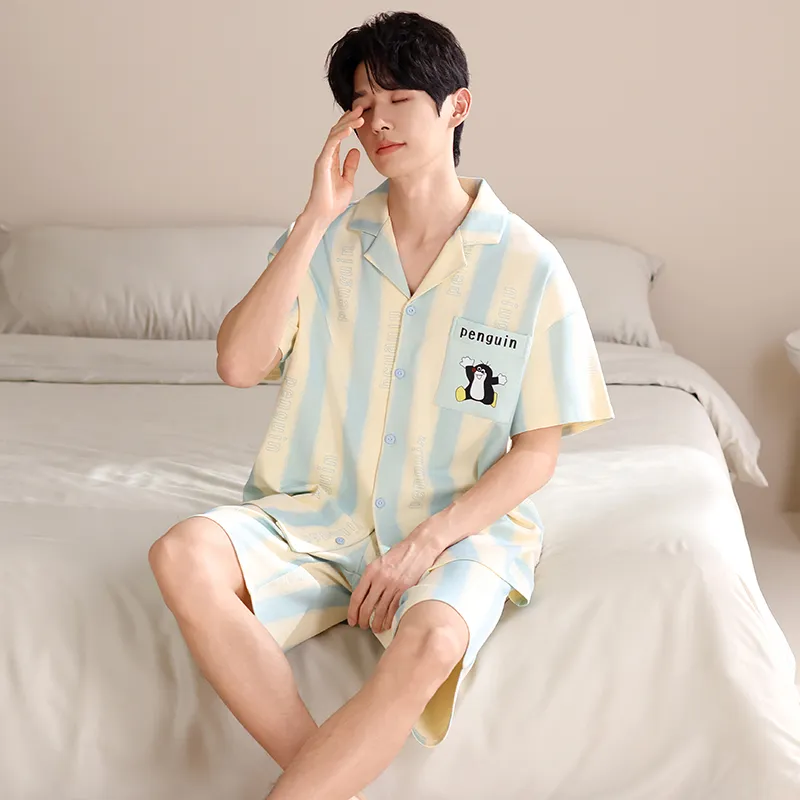 Qiao Ni Tong Pajama Set Men's Image Color-1