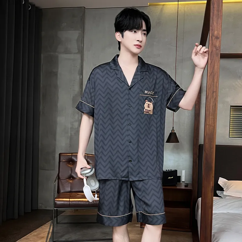Qiao Ni Tong Pajama Set Men's Image Color-4