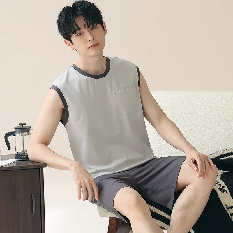 Qiao Ni Tong Pajama Set Men's Image Color-3