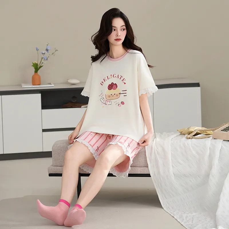 Qiao Ni Tong Pajama Set Women's Image Color-1