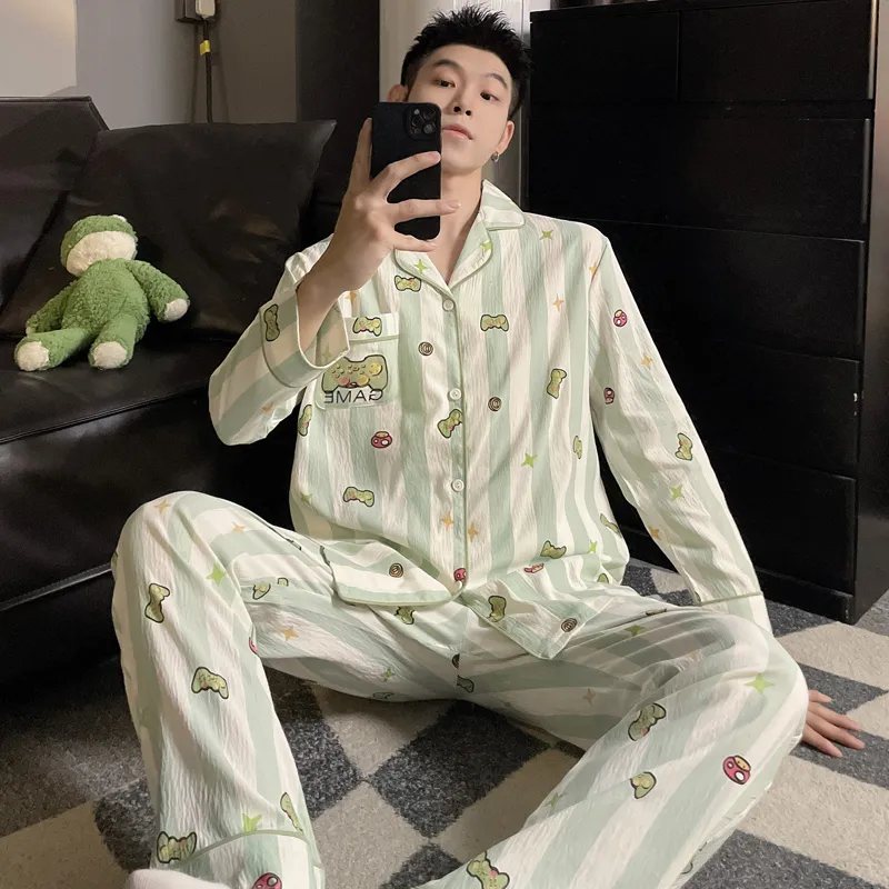 Qiao Ni Tong Pajama Set Men's Image Color-1